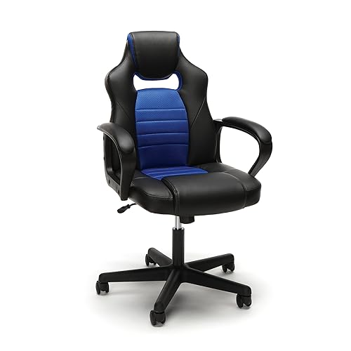 Essentials Gaming Chair- Racing Style Ergonomic Mesh and Leather Computer Chair