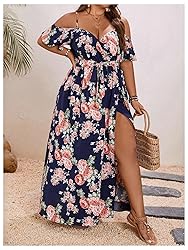 Floerns Women's Plus Size Cold Shoulder Short