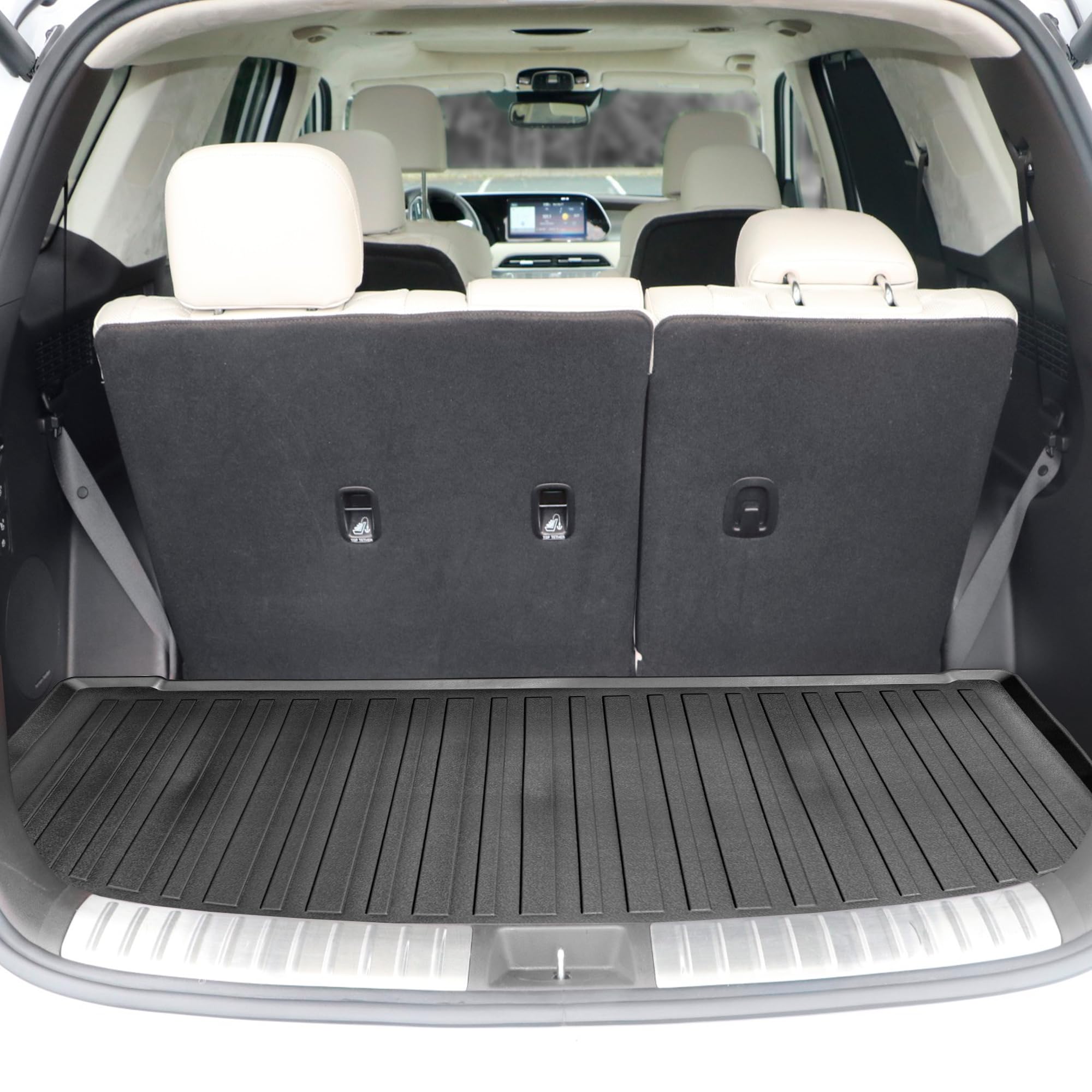 Premium Cargo Liner for Hyundai Palisade 2020-2025, Behind 3rd Row, Custom Fit Car Trunk Mat, Waterp