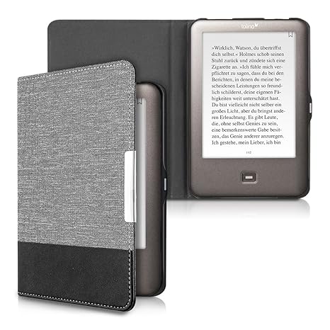 kwmobile Tolino Shine Hülle - Canvas eReader Schutzhülle Cover Case für Tolino Shine