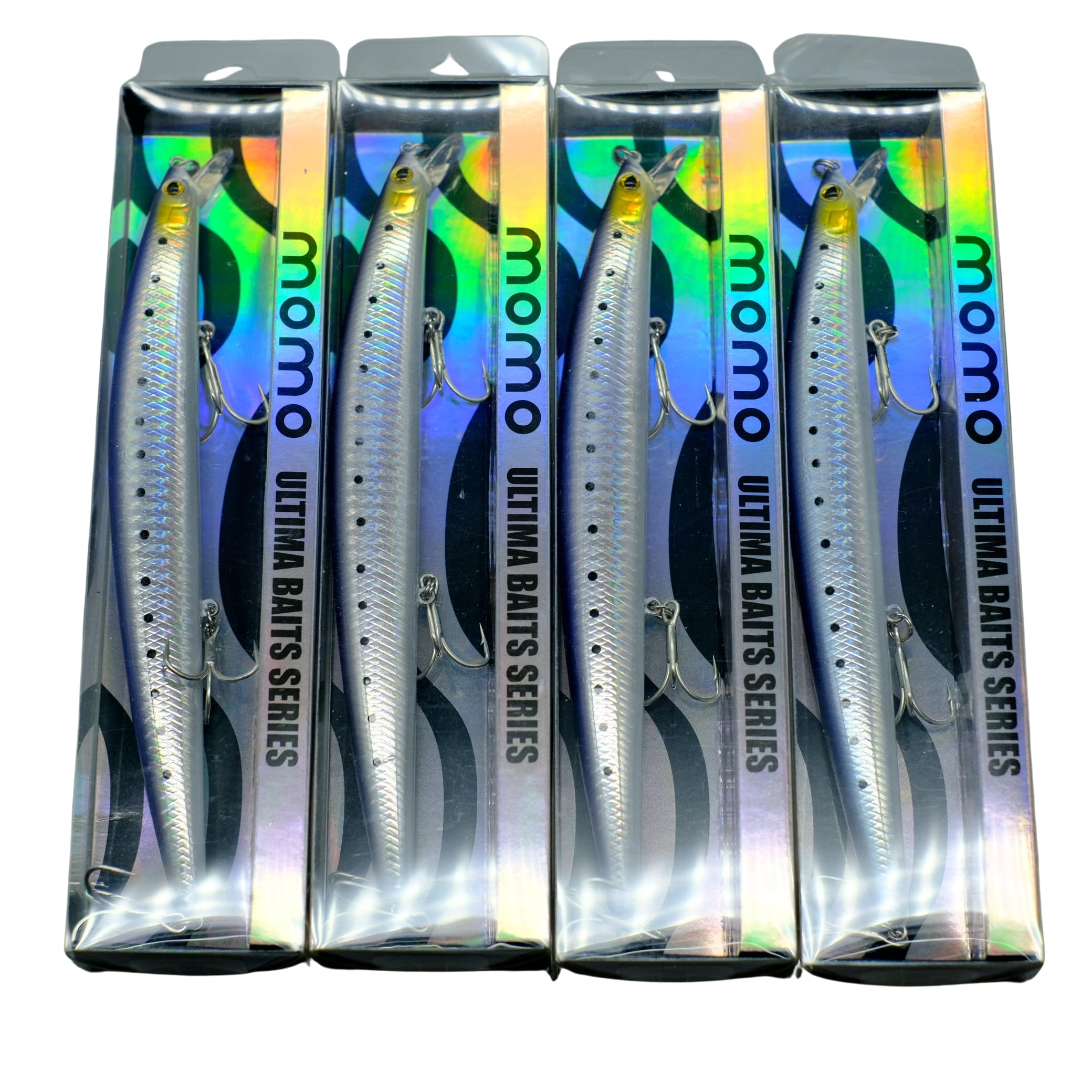 momolures - Shore Line Minnow 170F Double Wire Silent Weight Transfer System for Bass, Seabass, Salmon lure Fishing (SALDINE x4pcs)