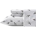 Nautica - Full Sheet Set, Brushed Flannel Bedding Set, Soft & Cozy Home Decor (Penguin Toss, Full)