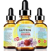 Botanical Beauty Saffron Oil (Kesar) Crocus Sativus Essential Oil 100% Natural for Face, Skin, Body, Hair, Nail Care, Dried and Damaged Skin, Aromatherapy 0.33 Fl Oz - 10 ml