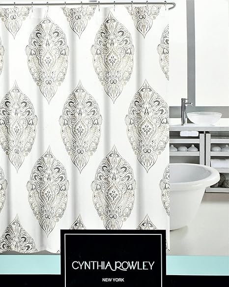 Bohemian Style Block Print Shower Curtain By Cynthia Rowley