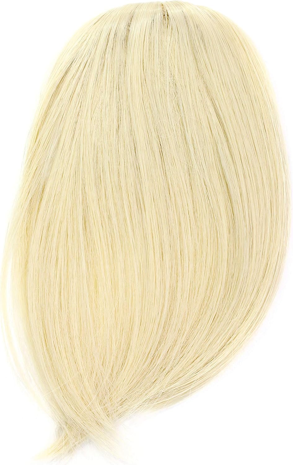 Hair Piece Clip in Bangs Fringe synthetic fiber bright blond straw strawblond YZF-1088HT-88, Light blond (88), 17cm