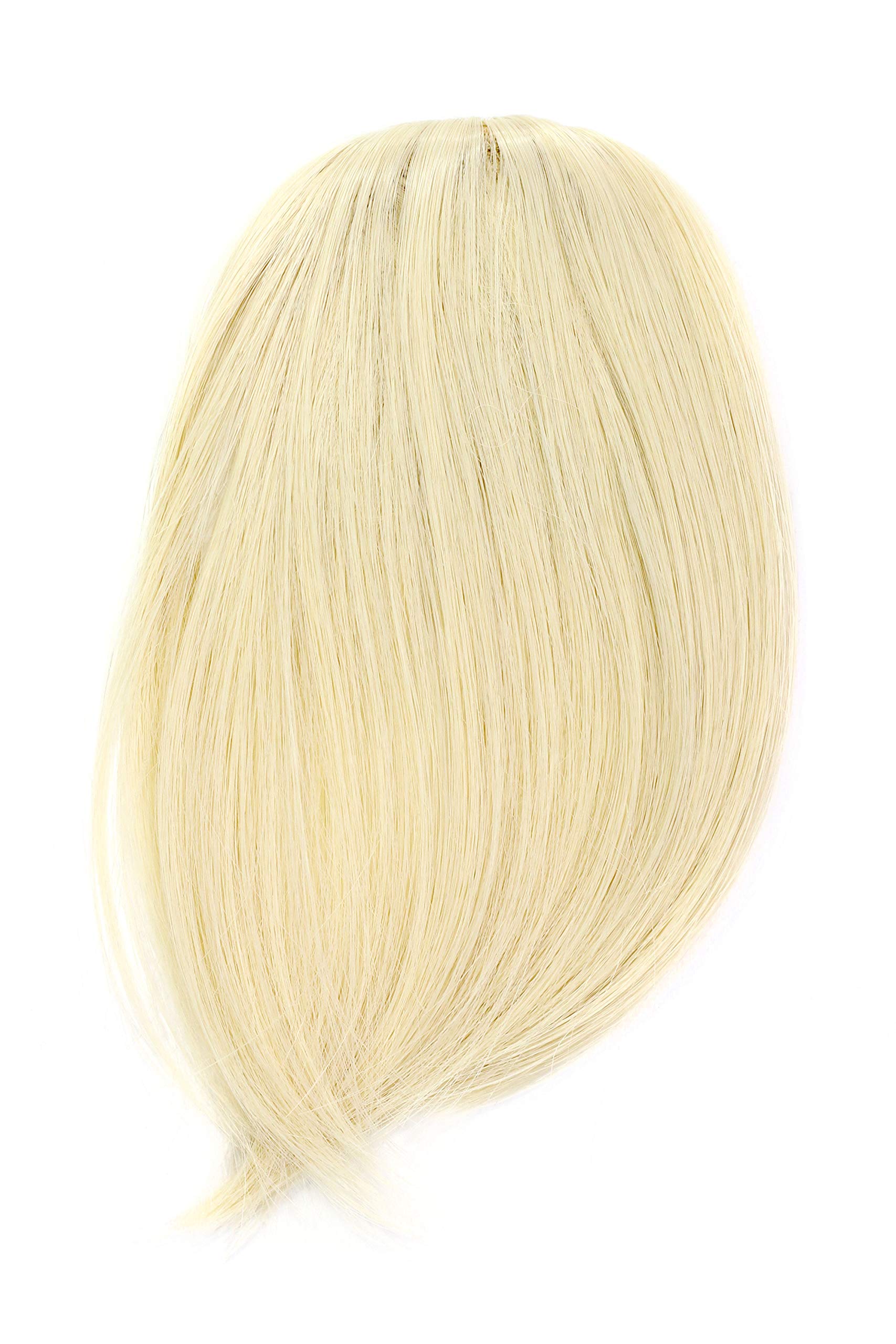 Hair Piece Clip in Bangs Fringe synthetic fiber bright blond straw strawblond YZF-1088HT-88