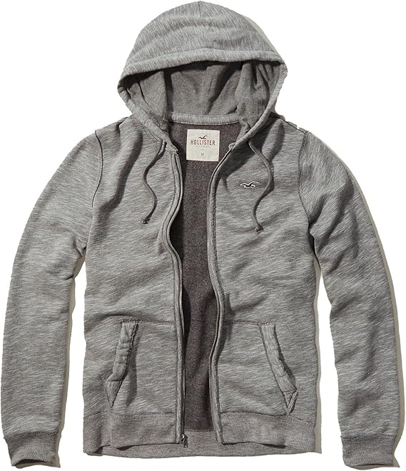 Amazon Hollister Co ホリスター メンズ ジップアップパーカー グレー S Textured Icon Hoodie 並行輸入品 トレーナー パーカー 通販