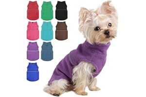 DOSUYI Fleece Vest Dog Sweater Winter Pet Clothes for Small Dogs Boy or Girl Warm Pullover Fleece Puppy Sweater Soft Stretchy Warm Vest Pet Jacket (Purple, XS)