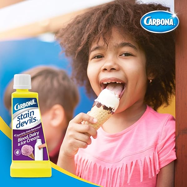 CARBONA STAIN DEVILS® #4 | BLOOD, DAIRY & ICE CREAM | PROFESSIONAL STRENGTH LAUNDRY STAIN REMOVER | MULTI-FABRIC CLEANER | SAFE ON SKIN & WASHABLE FABRICS | 1.7 FL OZ, 1 PACK