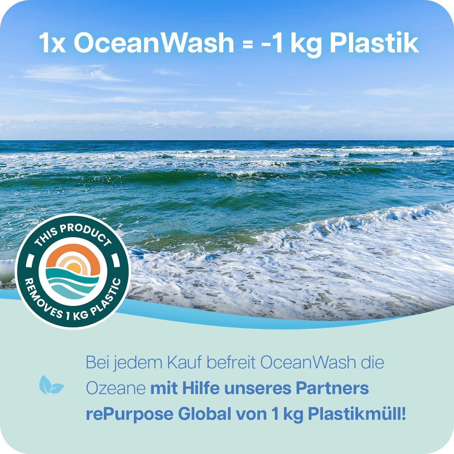 OceanWash Waschmittelblätter Sensitiv, Waschblätter Waschmaschine für alle Textilien und Farben, Waschtücher biologisch abbaubar, Laundry Detergent Sheets Vollwaschmittel, 64 Wäschen 7