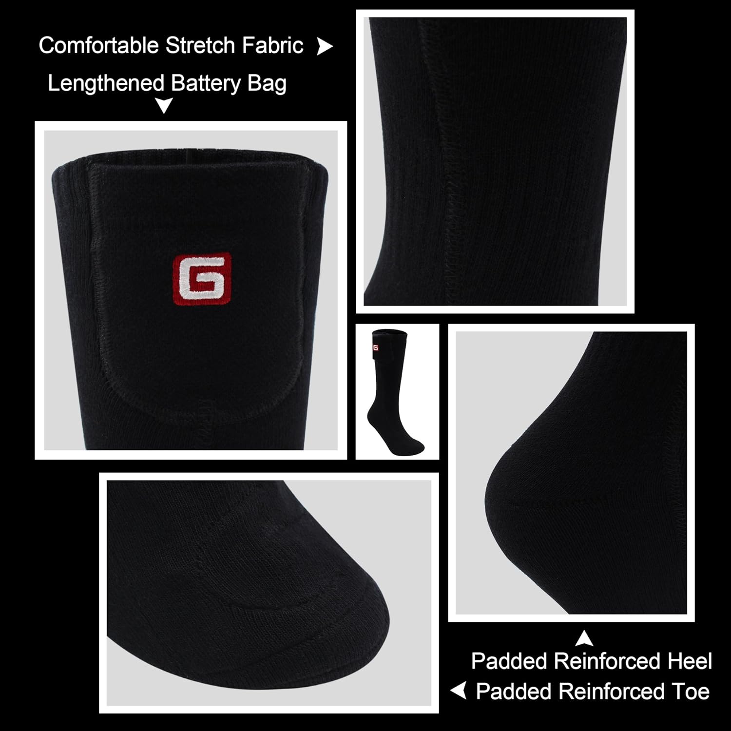 Svpro Rechargeable Electric Heated Socks Battery Powered Comfortable Thermo Sockscold Weather Thermal Socks Sport Outdoor Camping Hiking Warm Winter