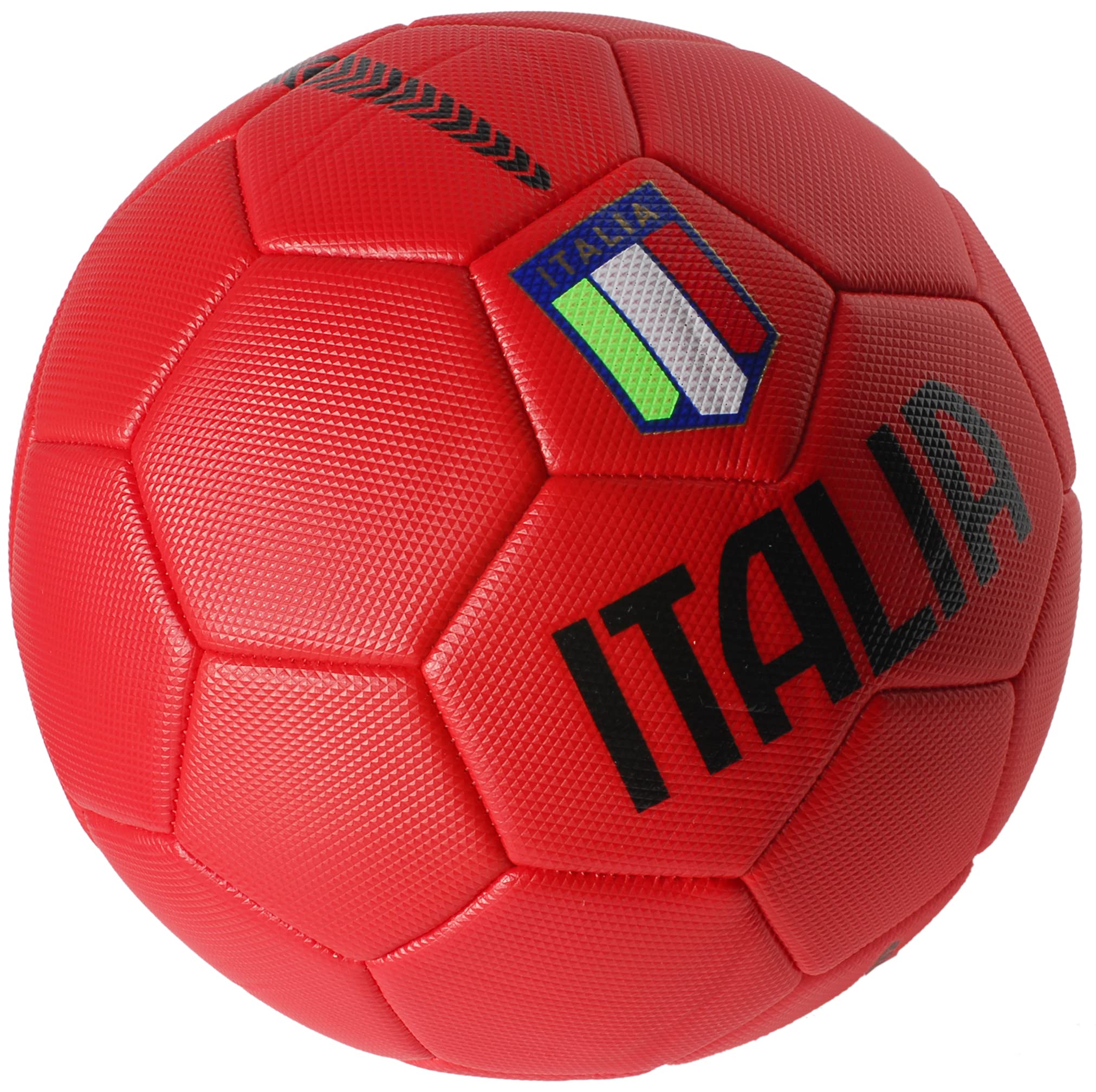 CCB Soccer Ball, Size 5 - Italian Football Federation Coat of Arms - Recreation Ball - Gift Idea (Red, 1 Piece, 1 Package)