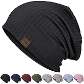 Slouchy Beanie for Men Women Soft Lightweight Running Beanie Hat Chemo Cap Skull Cap
