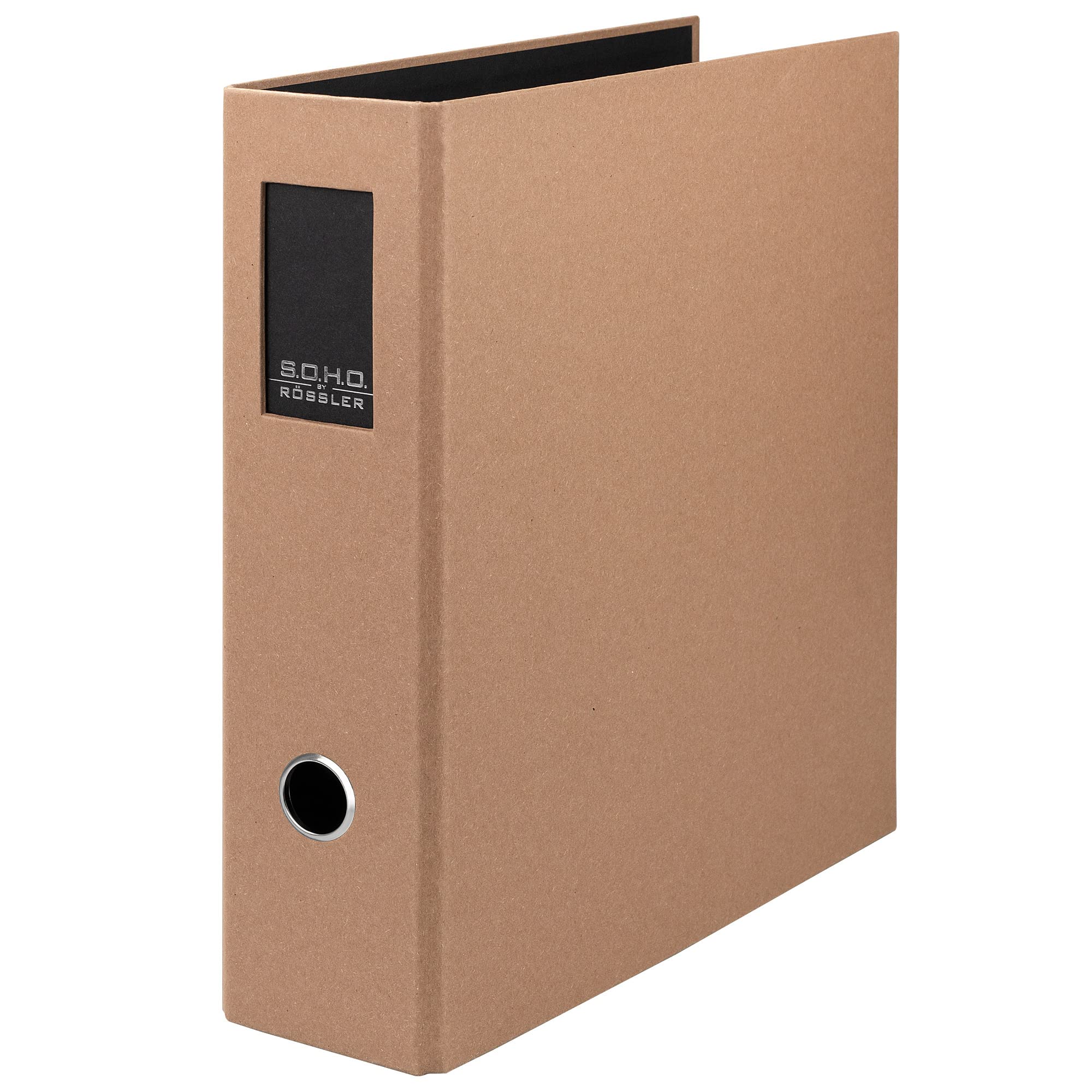 Rössler Papier 1317452629 - S.O.H.O. Map DIN A4 met rugetiket, rugbreedte 85 mm, kraft, 1 stuk
