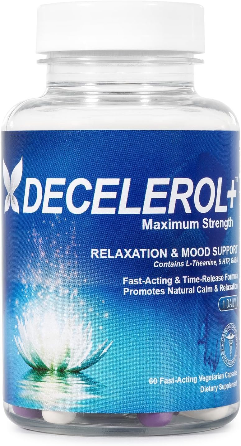 Decelerol+ Natural Anxiety Relief Supplement 60 Capsules