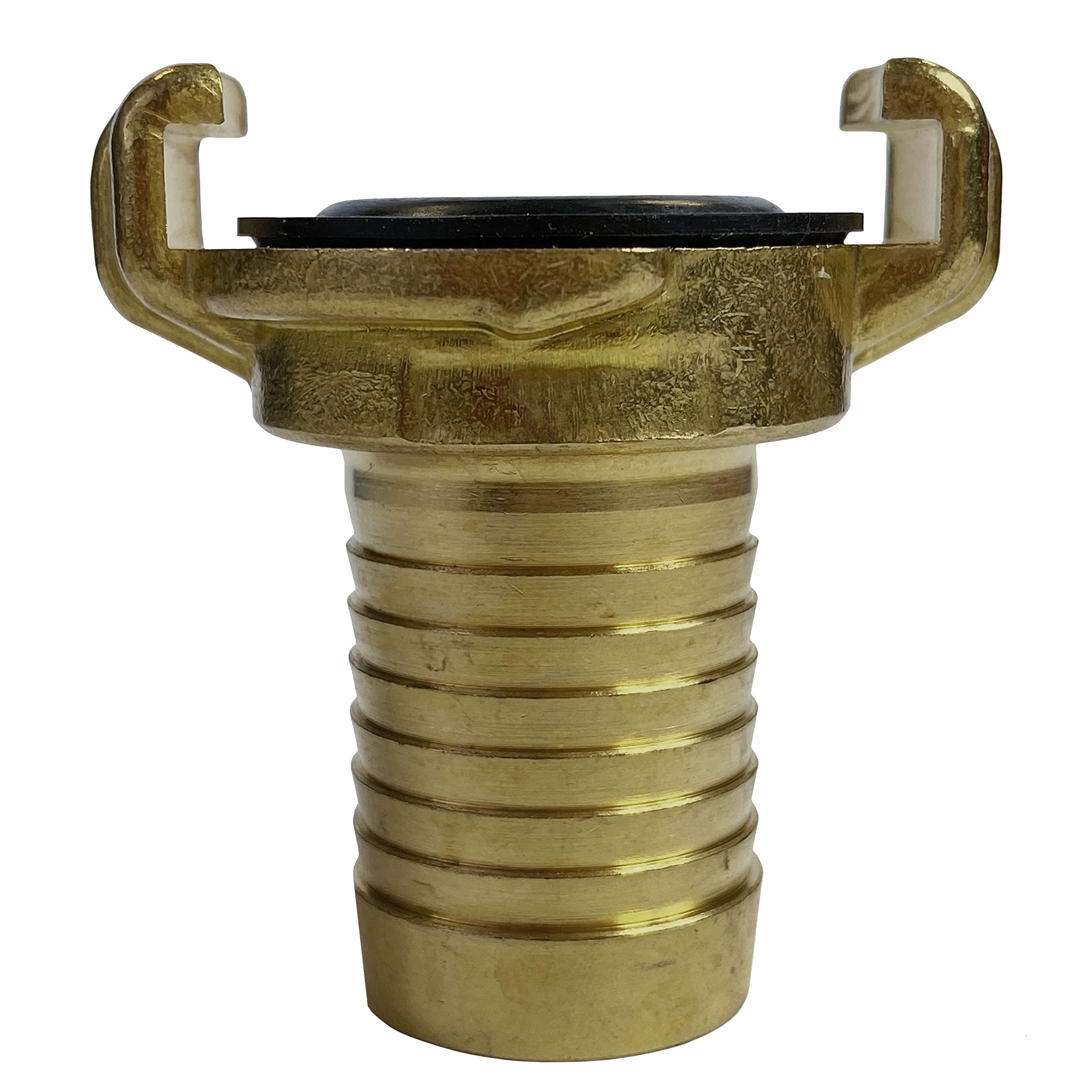 Garden Watering Solid Brass hosepipe Claw Fittings/connectors (Pack of 2) (1" Barb x2) as Used by Professional Gardeners,Landscapers and Nursery Workers
