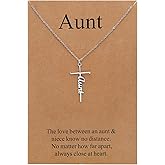 Lcherry Birthday Gifts for Grandma Mom Daughter Teacher Cross Necklace for Women Christian Necklaces Religious Gifts Jewelry for Women Mother's Day