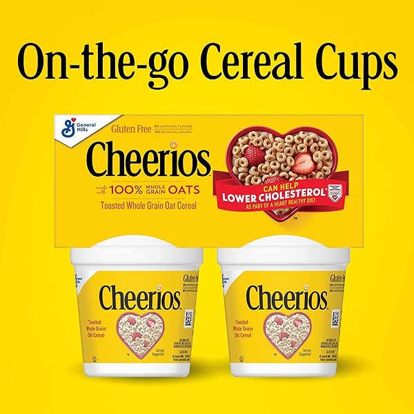 BIG G CEREAL ORIGINAL CHEERIOS GLUTEN FREE CEREAL, 4PK CUP 5.2OZ