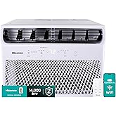 Hisense 14,000 BTU Smart Window Air Conditioner, 3 modes (Cooling, Fan, Dehumidifier), Easy Installation,Ultra Quiet, 2 Years Warranty