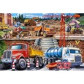 JOYZEXY Puzzles for Kids Ages 6-8-10, Construction Site 100 Piece Puzzles for Kids, Educational Kids Puzzles Toys for Boys Gi