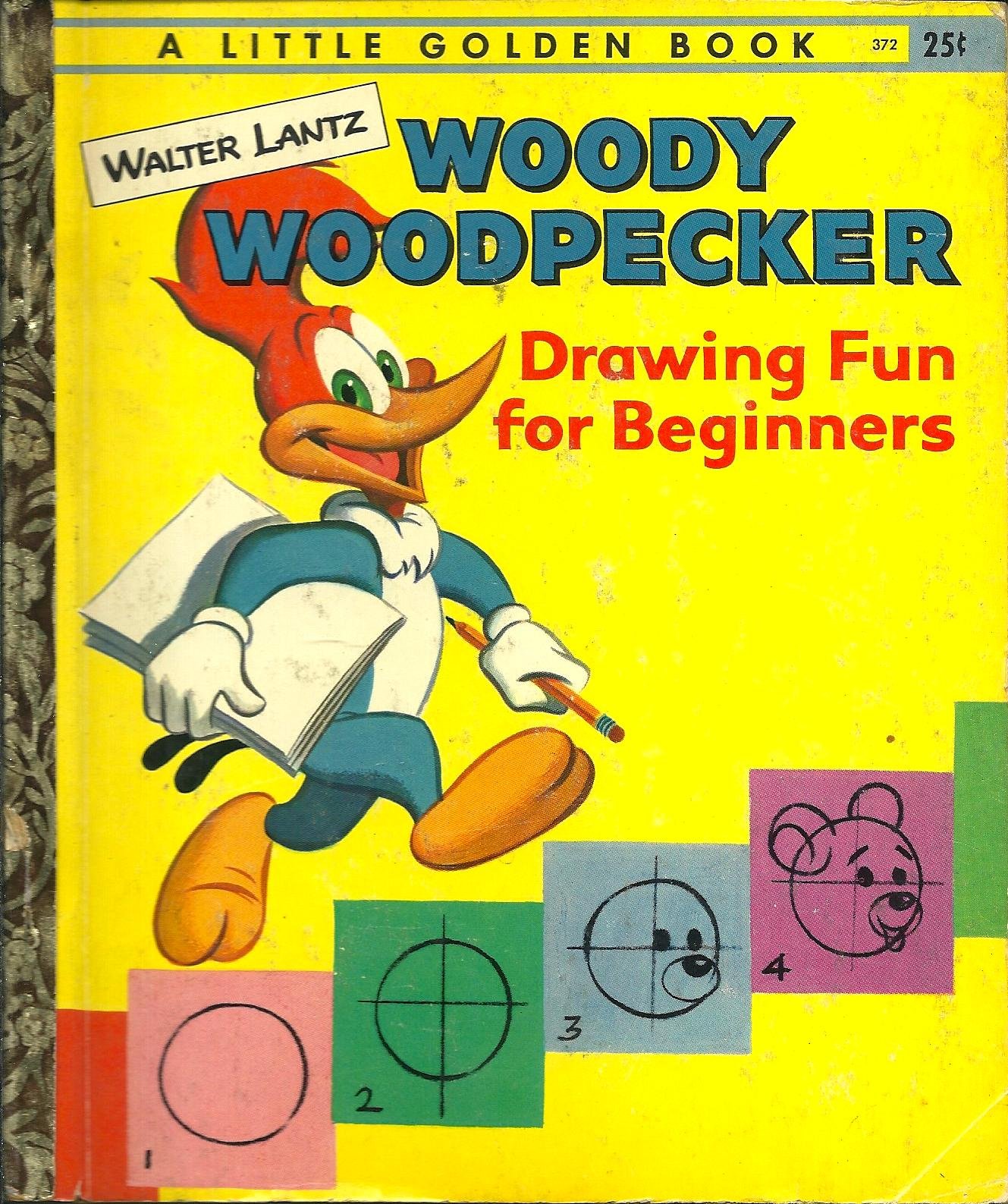 Woody Woodpecker Drawing Fun For Beginners A Little Golden Book No 372 Carl Buettner Walter Lantz Harvey Eisenberg Norman Mcgary Amazon Com Books