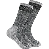 Men's Outdoor Thermal Crew Work Boot Socks (2 Pairs)