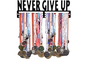 SEHAZ ARTWORKS Medal Hanger Display | Medal Holder Display | Race Medal Display Case | Running Medal Hanger Display | Marathon Medal Display | Medal Rack | Display Upto 40 Medals (Black)