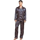 TONY & CANDICE Men's Classic Satin Pajama Set Sleepwear