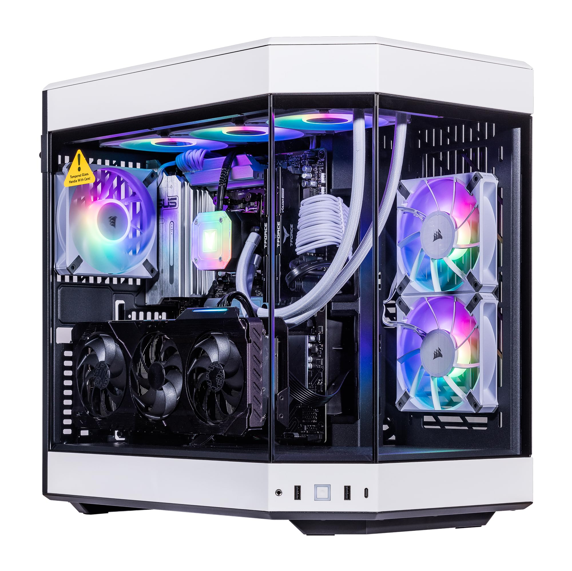 Velztorm White Praetix 3D Custom Built Y60 Gaming