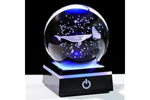 Qianwei 3D Crystals Whale Butterfly Decor - Gifts for Women, Figurines, Statue, Paperweight, Birthday, Keepsake
