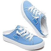 BENPAO Women's Slip on Sneakers Canvas Slip ons Shoes Fashion Comfortable Mules Womens Non Slip Loafers Casual Backless Shoes