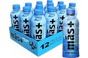 Más+ by Messi 16.9oz Berry Copa Crush, Sports Drink & Hydration Beverage, Natural Flavors with Vitamins and Electrolytes, No Artificial Sweeteners or Colors, 12-pack