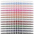 Maitys 720 Pieces 30 Sets Medium Square Press on Nails Glossy Fake Nails Solid Color Artificial Tips Full Cover for Women Girls Ballerina DIY(Elegant Colors)