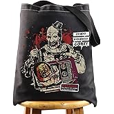 WZMPA Clown Art Shoulder Bag Clown & Sienna Fans Gift Chaos Violence Gore Clown Reusable Tote Bag Clown Art Merchandise