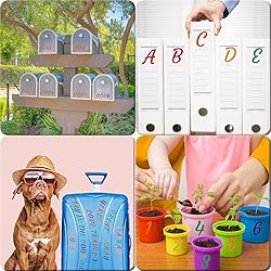 Llewyn 380 Pieces 10 Sheets Letter Stickers,Self