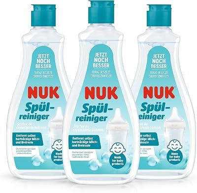 NUK Baby Bottle Cleanser 500 ml Fragrance Free pH Neutral 3 Pack
