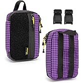 HIKEMAN EDC Pocket Organizer Pouch, Tactical Mini Small Multiple Compartments Tool Storage Bag for Men, Portable Nylon Molle Compatible Military Utility Pouch for Everyday Carry, Outdoor