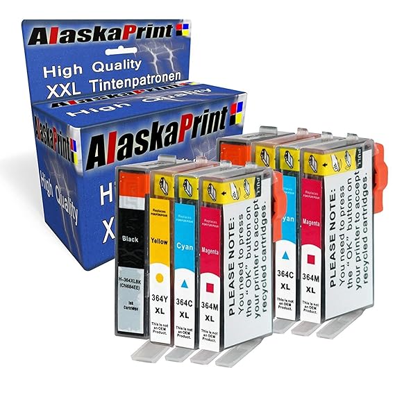 Alaskaprint 8X Druckerpatronen Komp. mit HP 364 XL 364XL mit HP Photosmart Plus B209a B209b B209c B210a B210b B210c Premium F