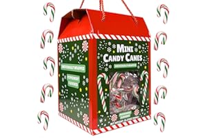 Sweetzo Bulk Individually Wrapped Mini Candy Canes, Classic Christmas Candies, Peppermint Flavored (200 Pieces)