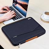 TECOOL 14 Inch Laptop Sleeve Case Protective with Handle Dark Blue view 3