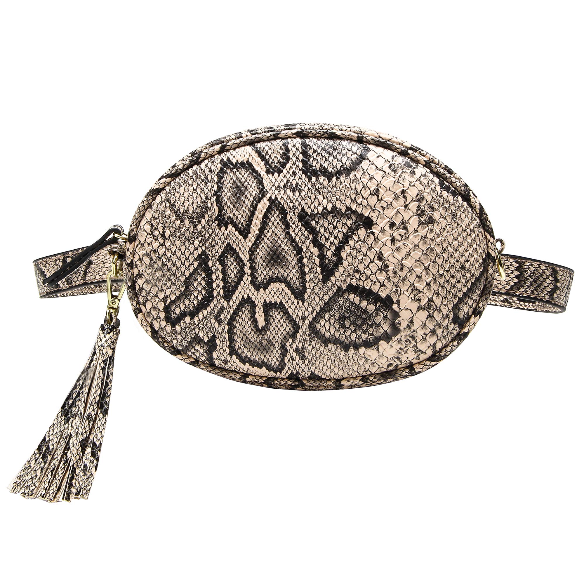 snakeskin waist bag