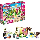 MEGA Construx Barbie Kids Building Blocks Toy Set, Animal Grooming Station with 97 Pieces, 3 Micro-Dolls, Barbie Pets and Accessories, Ages 4+ Years