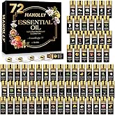Essential Oils Set, 72 Pcs Pure Aromatherapy Essential Oil Kit, Natural Fragrance Oils for Diffuser, Humidifier, Massage, Skin & Hair Care, Soap, Candle Making, Gift Box for Men & Women(72 * 5ML)