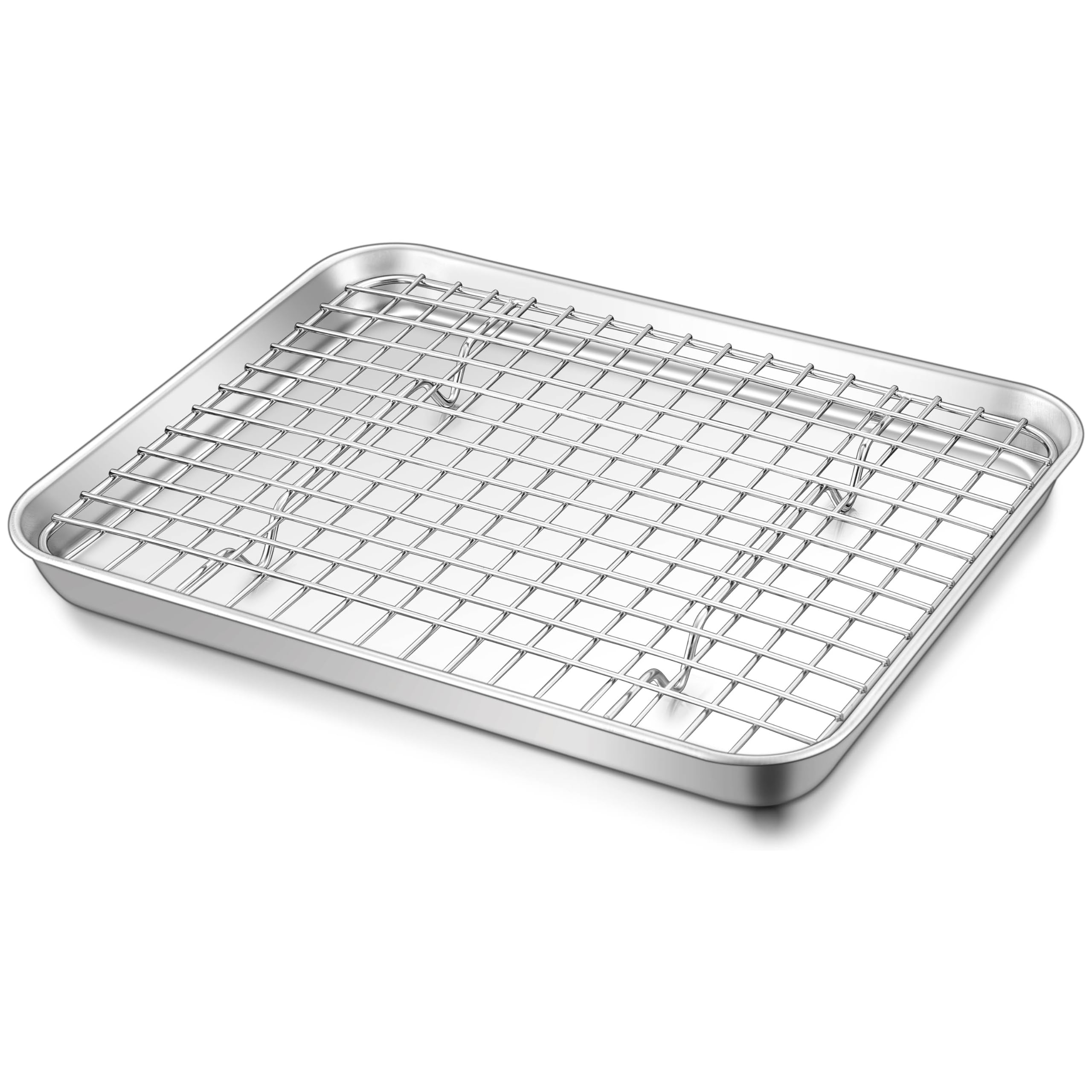 TeamFar Toaster Oven Pan with Cooling Rack