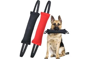 Clysoru Dog Tug Toy Dog Double Pack Tough Jute Bite Pillow Training Equipment Puppy to Large Dogs Interactive Toy