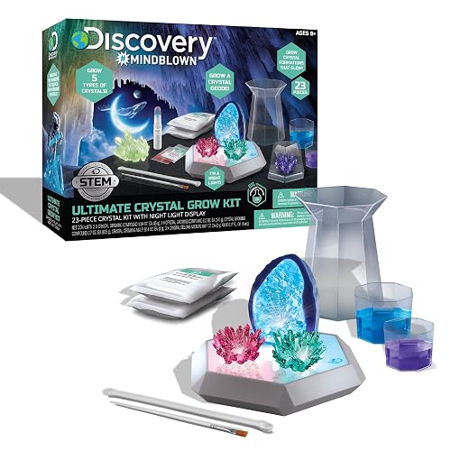 Crystal Making Set Discovery #MINDBLOWN Ultimate Crystal Growing Set, 23-Piece Kit with ...