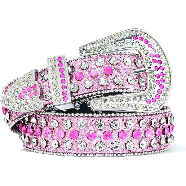 9662 Women\'s Rhinestone Belts Shiny Studded Bling Waist Belt For Party Club Studded belt Rhinestone Belt for Women Men Belts Cowgirl  main image 3