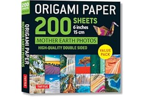 Origami Paper 200 sheets Mother Earth Photos 6 (15 cm): Tuttle Origami Paper: Double Sided Origami Sheets Printed with 12 Dif