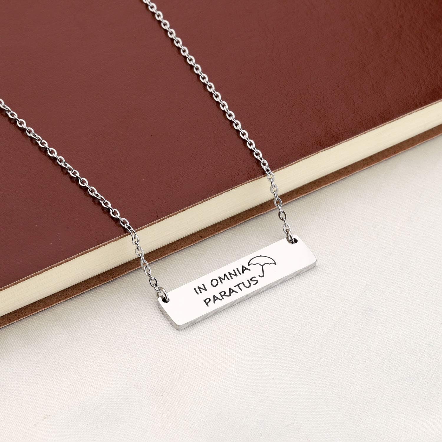 Women Pliti Gilmore Girls Gifts In Omnia Paratus Bar Necklace Strength Jewelry Gilmore Jewelry Ready For Anything Motivational Necklace Gift For Women Girls Umbrella Gilmore Gifts Jewelry Klemens Jelesnia Pl