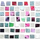 Maasechs 4 Bags COE90 Dichroic Glass Scrap Assorted Fusible Glass for Fusing Microwave Kiln, Iridescent Effects Supplies for Jewelry Making